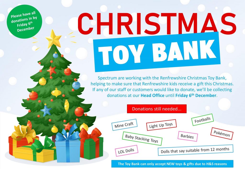 Christmas Toy Bank Accepting